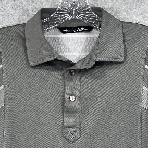 Travis Mathew Polo Shirt Mens Small Gray Royal Links Golf Club Thriller 2010 - Picture 3 of 15